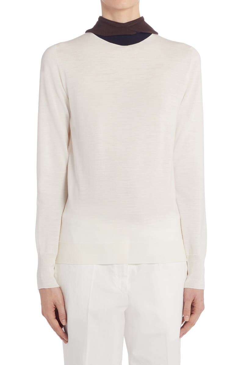 

Свитер с капюшоном из смесовой шерсти с цветными блоками JIL SANDER
