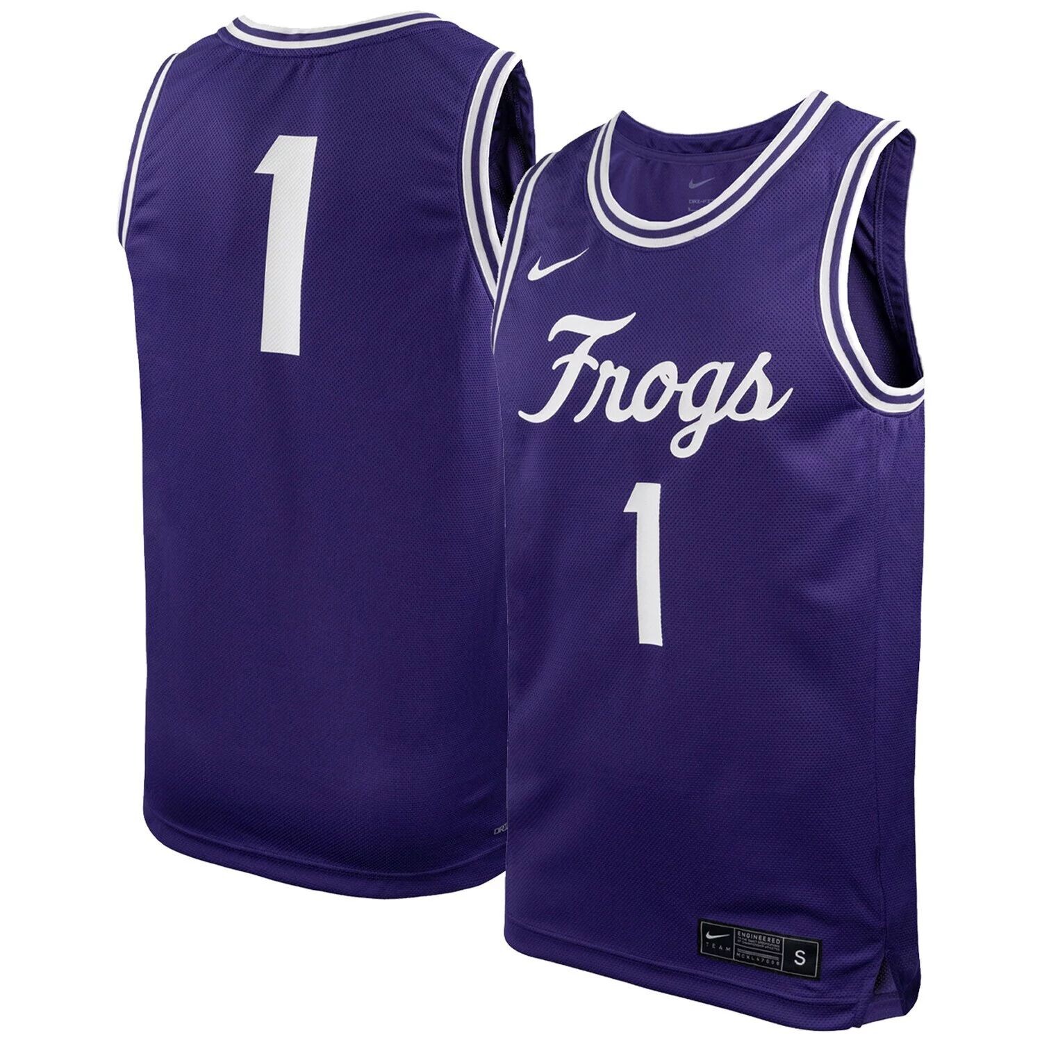 

Мужская баскетбольная майка Nike #1 Purple TCU Horned Frogs Team Replica