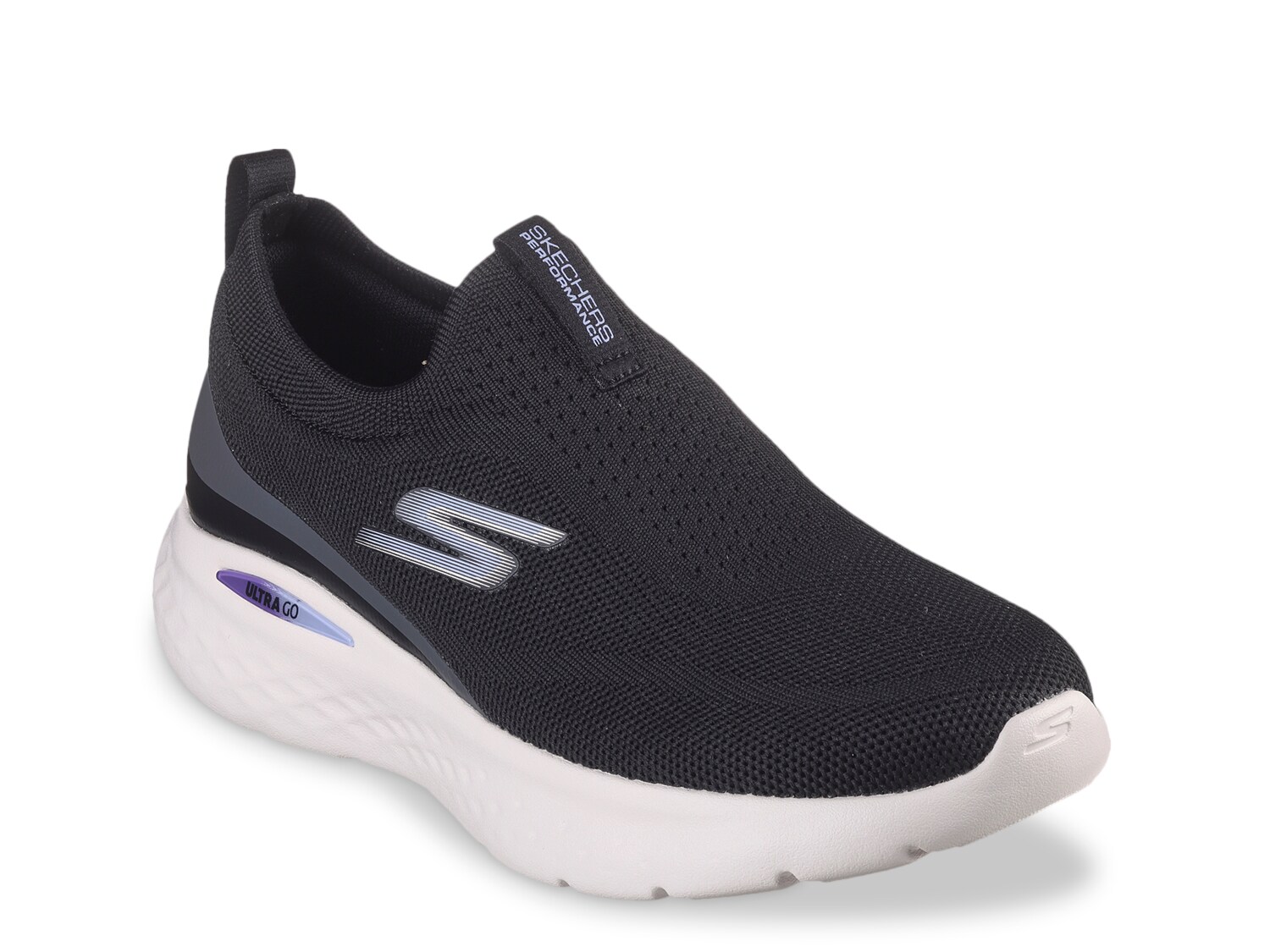 Кроссовки-слипоны женские Skechers Go Run Lite, черный / фиолетовый