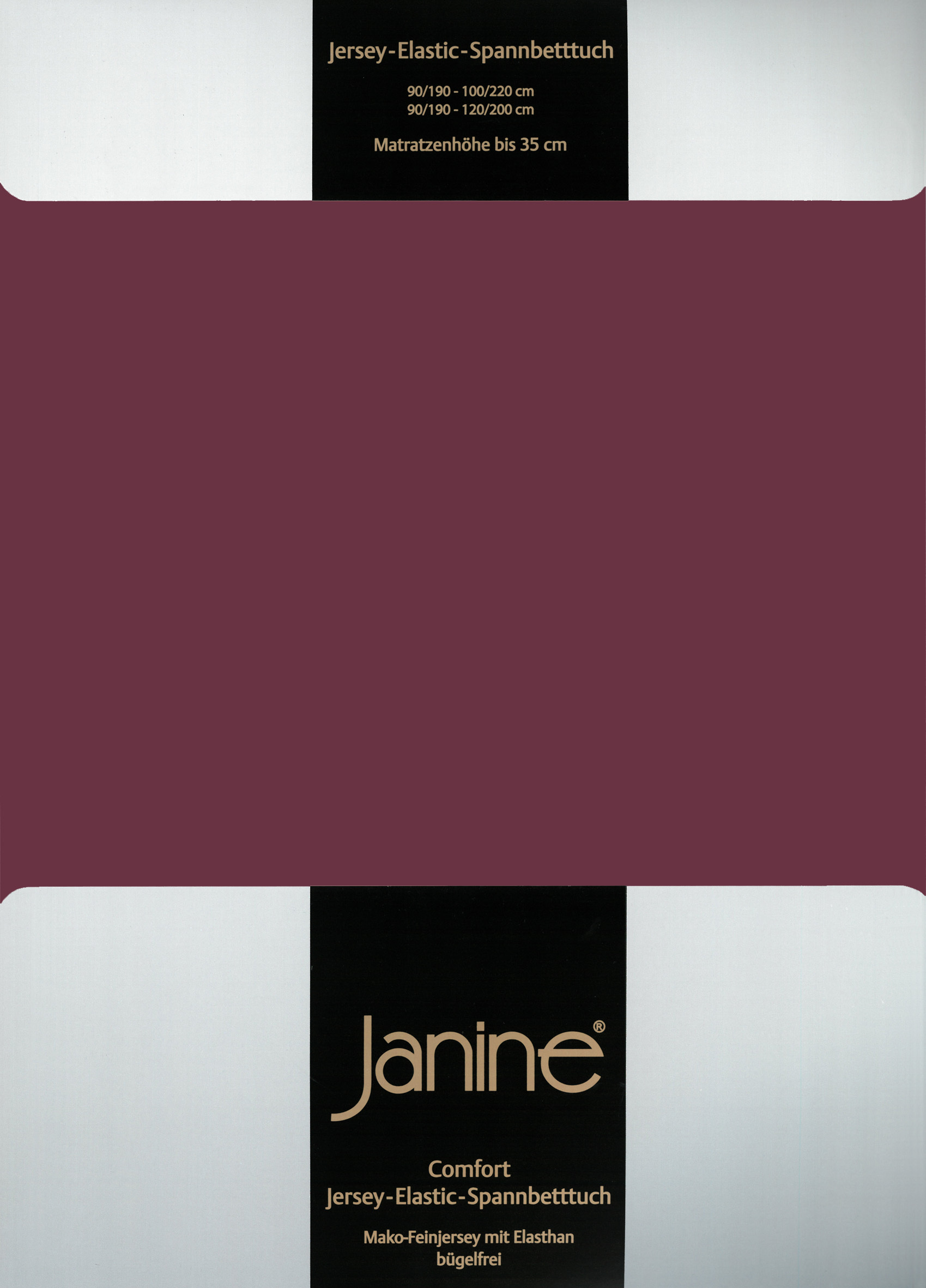 Простыня Janine Elastic Jersey, цвет burgund простыня janine elastic jersey морской