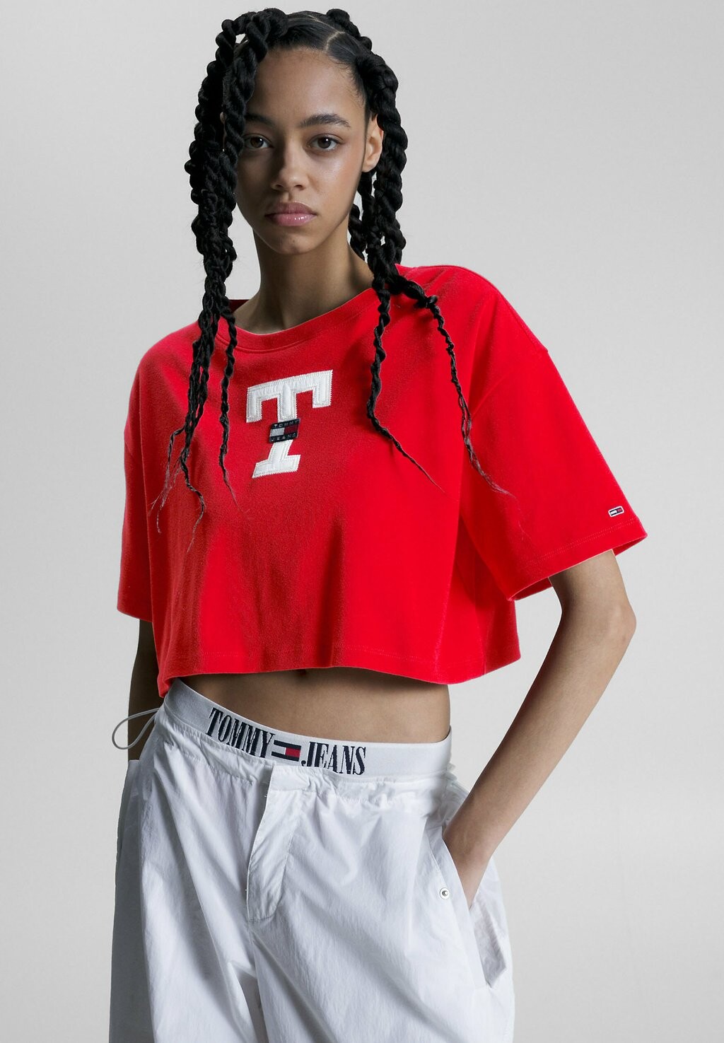 

Футболка с принтом Tommy Jeans, темно-малиновый