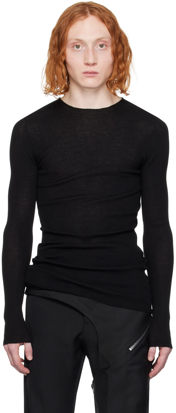 

Черный свитер в рубчик Rick Owens, цвет Black