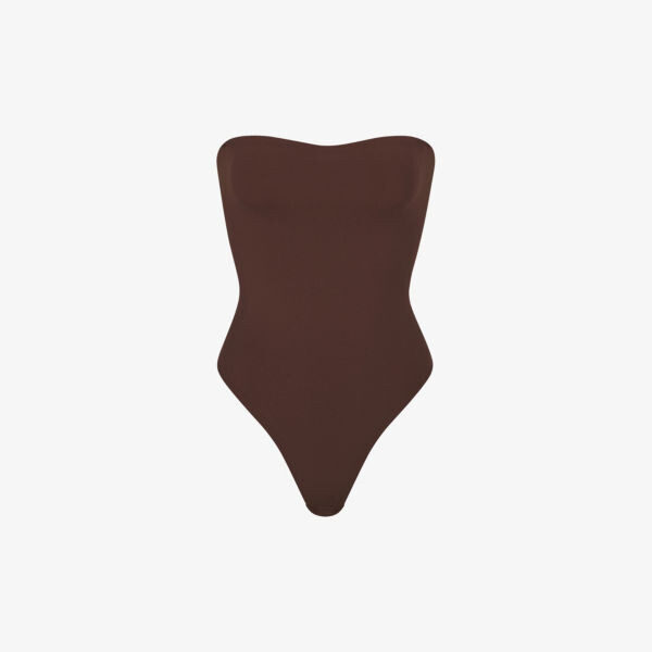 

Подходит всем Боди из эластичного джерси без бретелек Skims, цвет cocoa