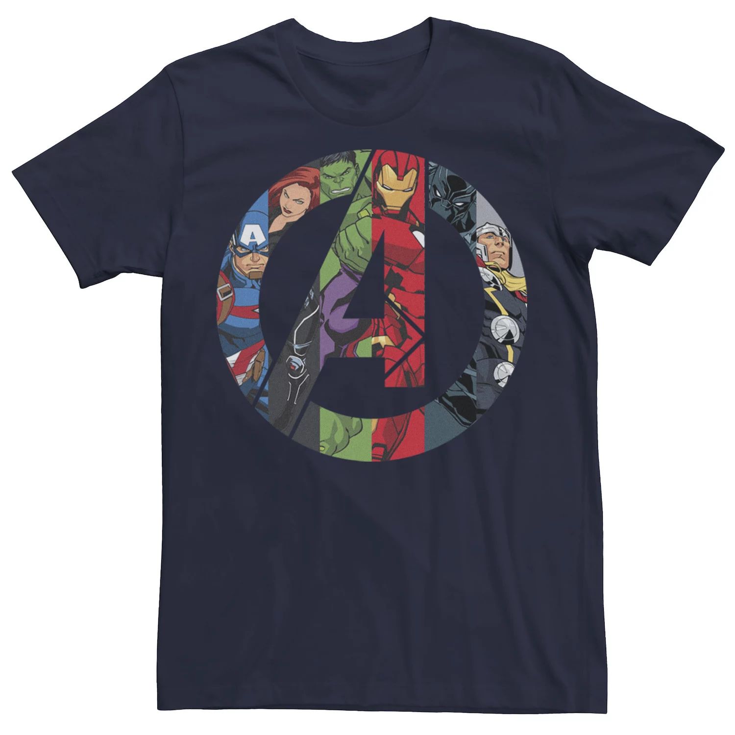 Мужская футболка с логотипом Avengers Group Shot в стиле комиксов Marvel