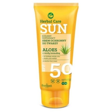 

Солнцезащитный крем Herbal Care Spf50 с алоэ вера и термальной водой, 50 мл, Farmona