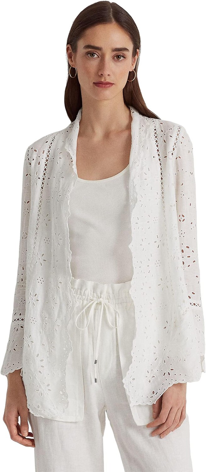 

Кимоно Eyelet Linen Duster LAUREN Ralph Lauren, белый