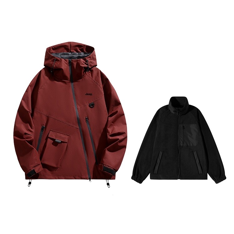 

Ветровка Куртка Унисекс Jeep, цвет Burgundy (with Inner Jacket)