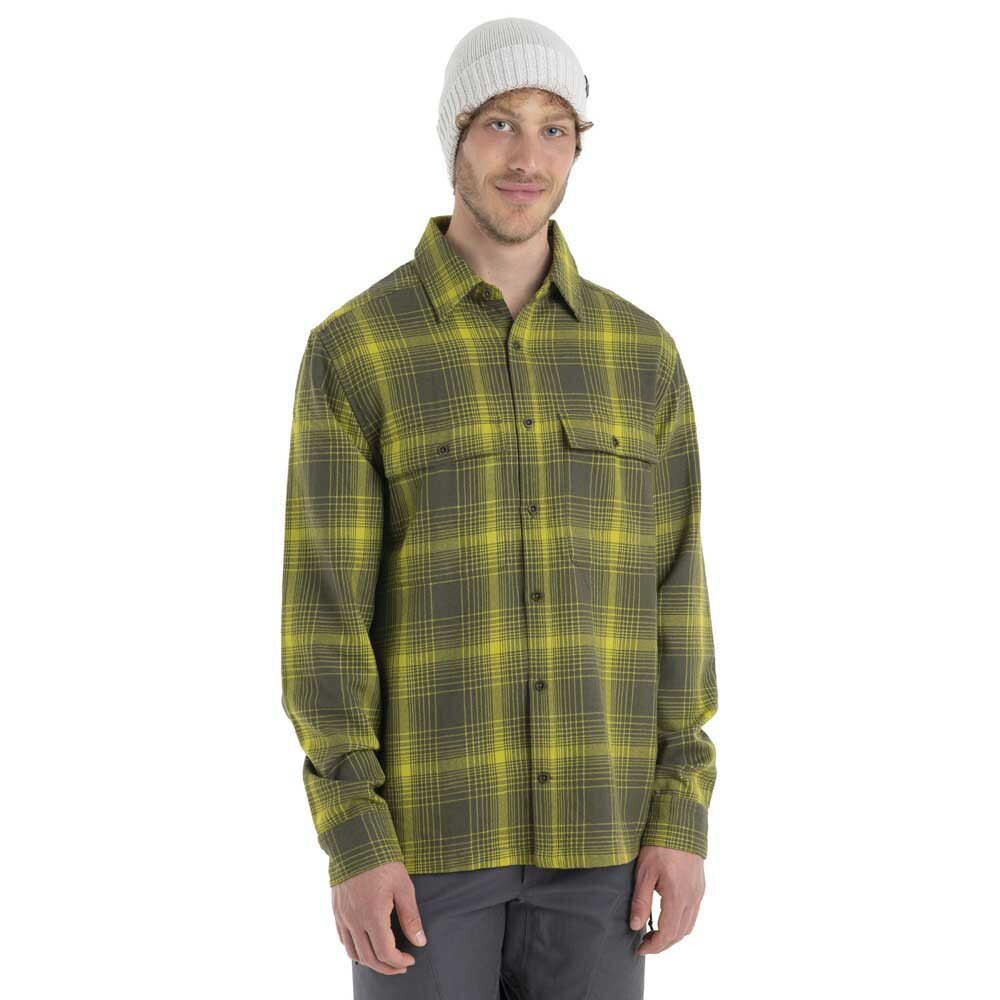 

Рубашка Icebreaker Dawnder Flannel Plaid Merino, зеленый