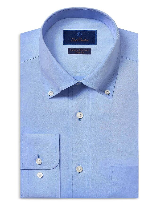 

Классическая рубашка Trim Fit Pinpoint Oxford Non Iron David Donahue