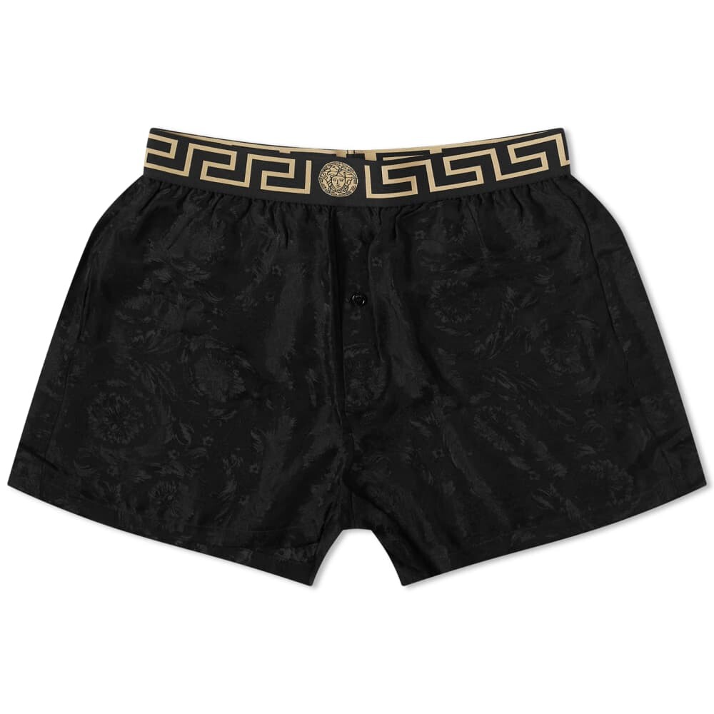 

Versace Пижамные шорты с поясом Greca, черный