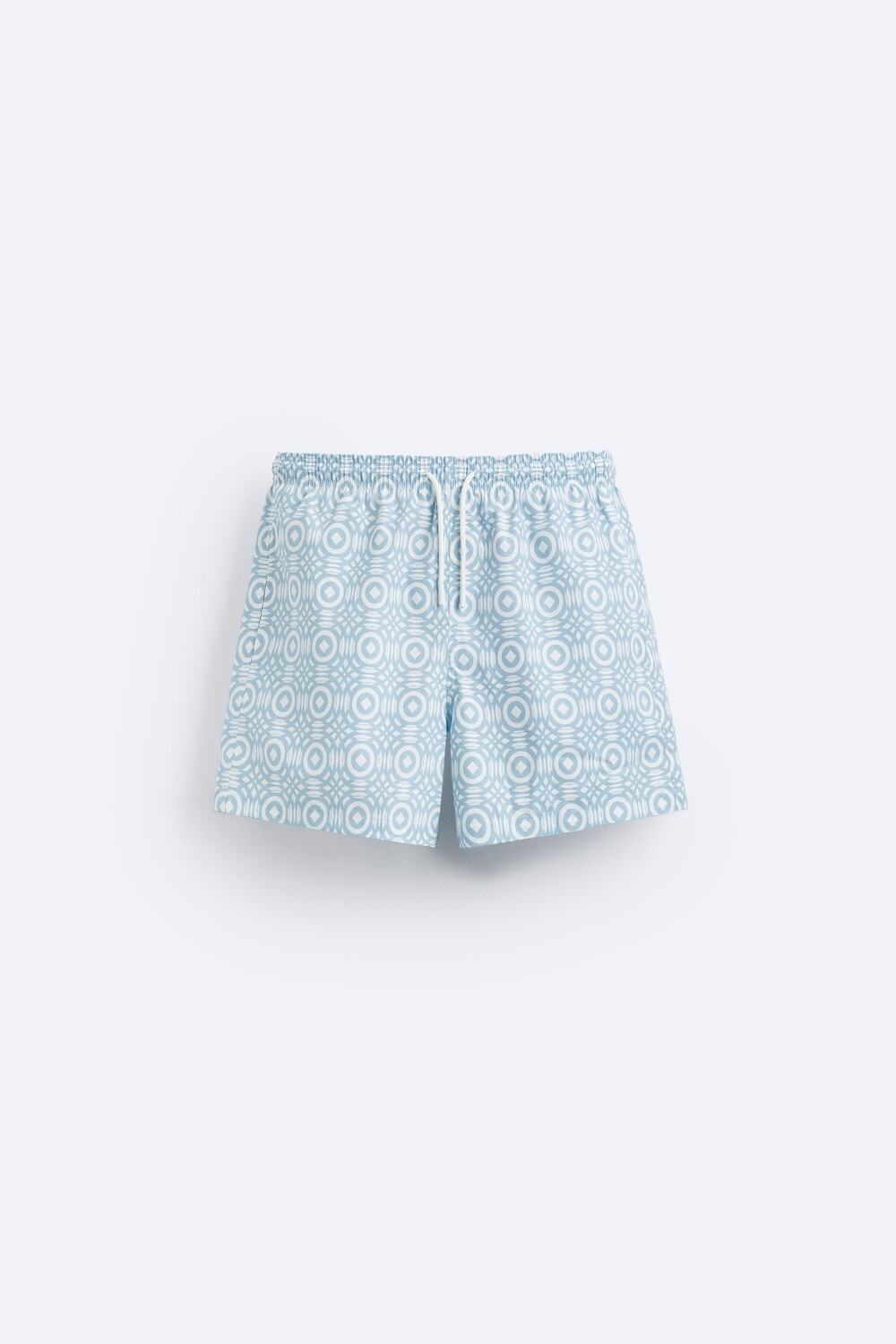 

Плавательные шорты с мозаичным принтом Zara, небесно-голубой