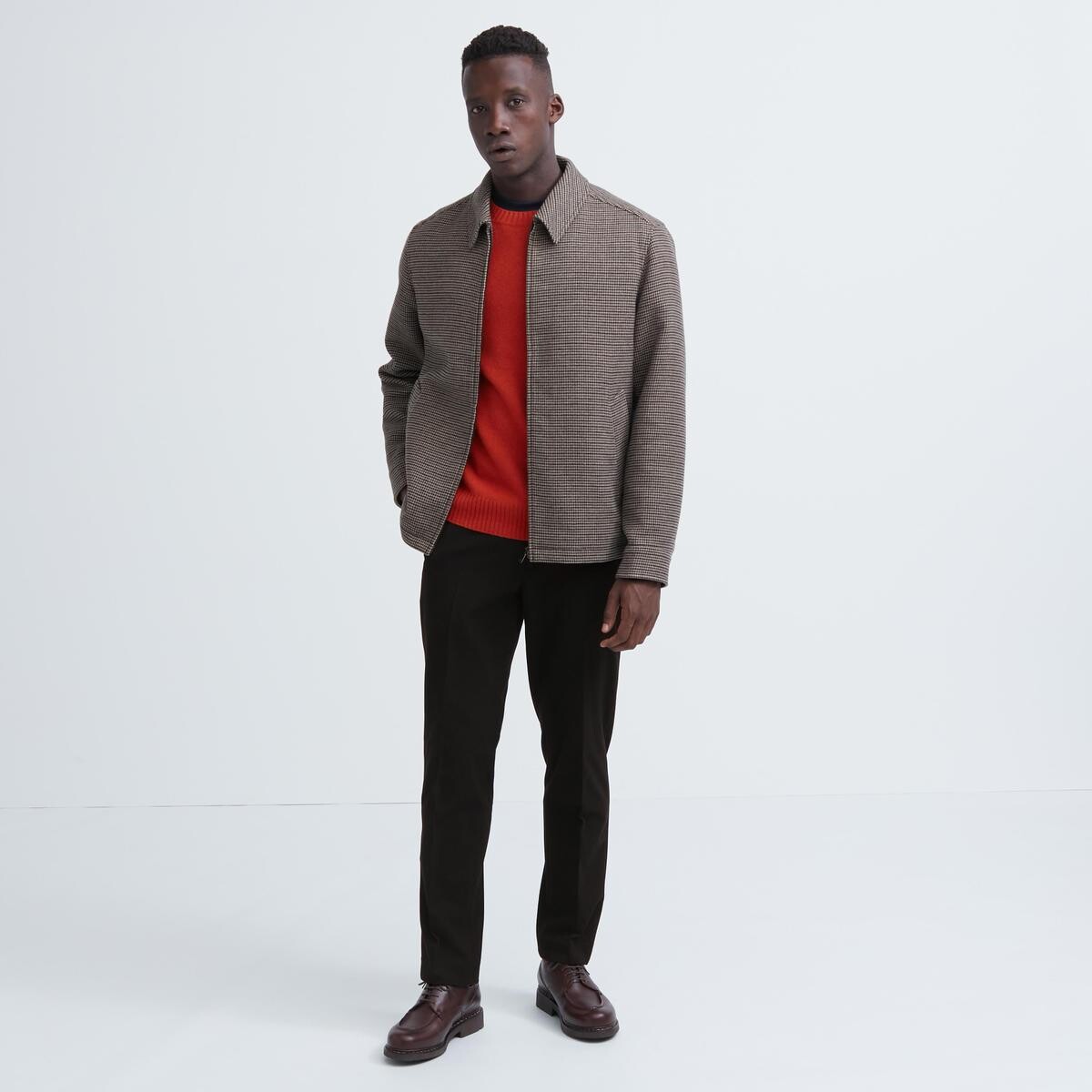 

Брюк Uniqlo Heattech узкие теплые повседневные короткие, черный