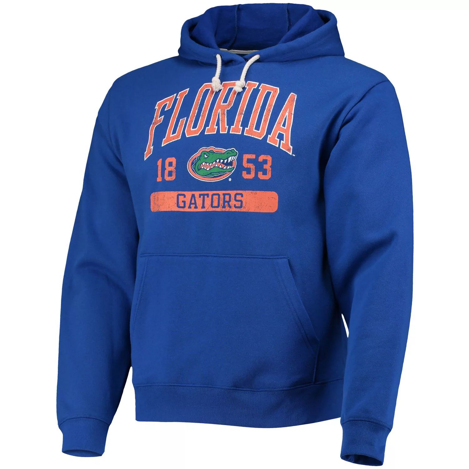 

Мужская лига студенческой одежды Royal Florida Gators Volume Up Essential Флисовый пуловер с капюшоном