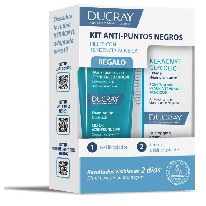 

Набор косметики Keracnyl Kit Anti-Puntos Negros Ducray, 2 unidades