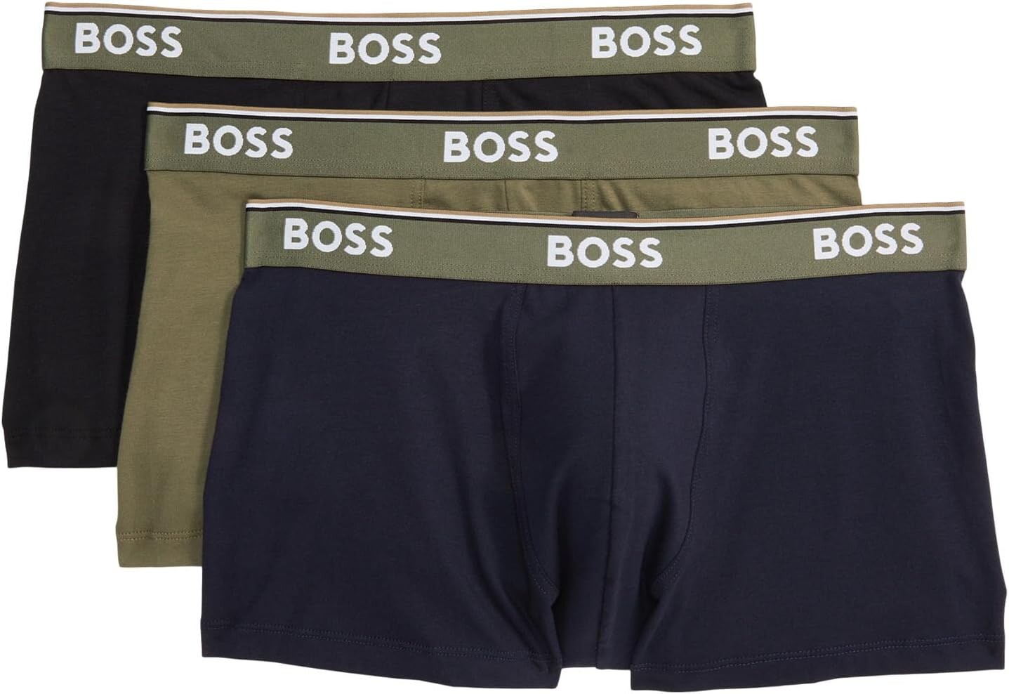 

Трусы 3-Pack Power Trunks BOSS, цвет Navy/Olive Green/Black