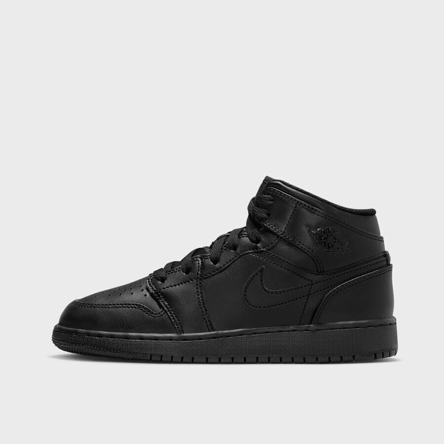 

Кроссовки Air Jordan 1 Mid (GS) JORDAN, цвет black/black/black