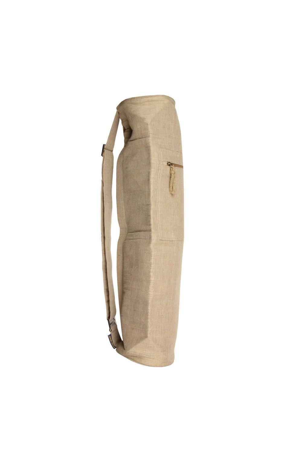 Джутовая сумка для коврика для йоги Yoga-Mad, обнаженная косметичка mior на молнии 19х21х9 см ручки для переноски крючок для подвешивания подкладка водонепроницаемая черный