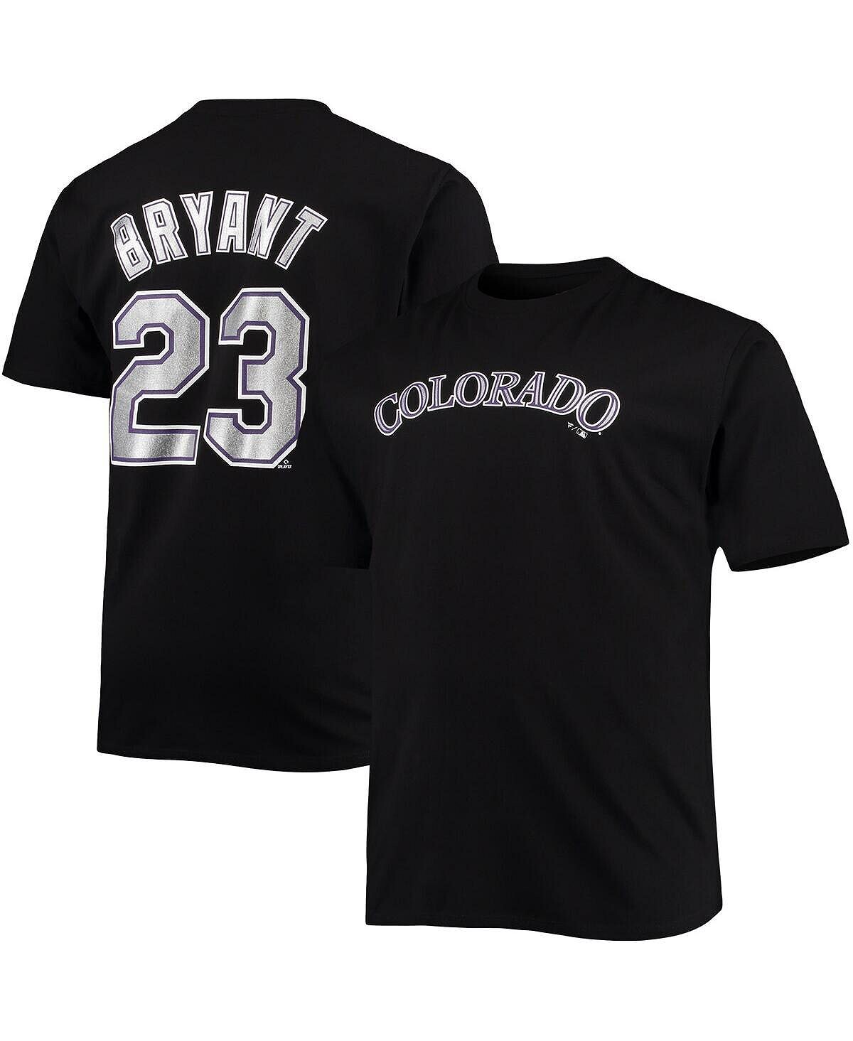 

Мужская футболка Kris Bryant Black Colorado Rockies Big and Tall с именем и номером Profile