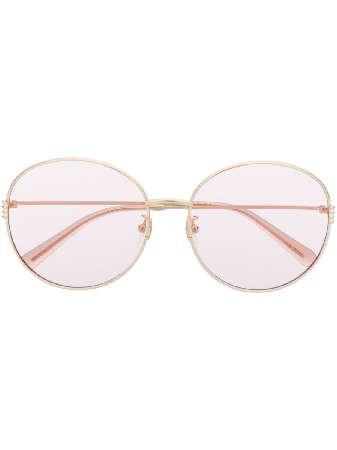 

Gucci Eyewear солнцезащитные очки в круглой оправе, розовый