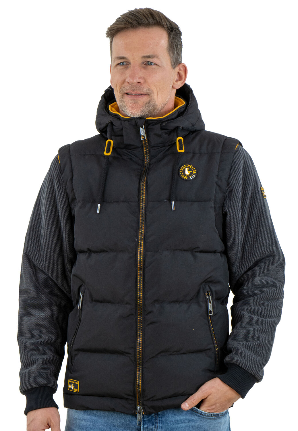 

Куртка SCHIETWETTER Herren Winterjacke Hybridjacke Freizeitjacke, черный