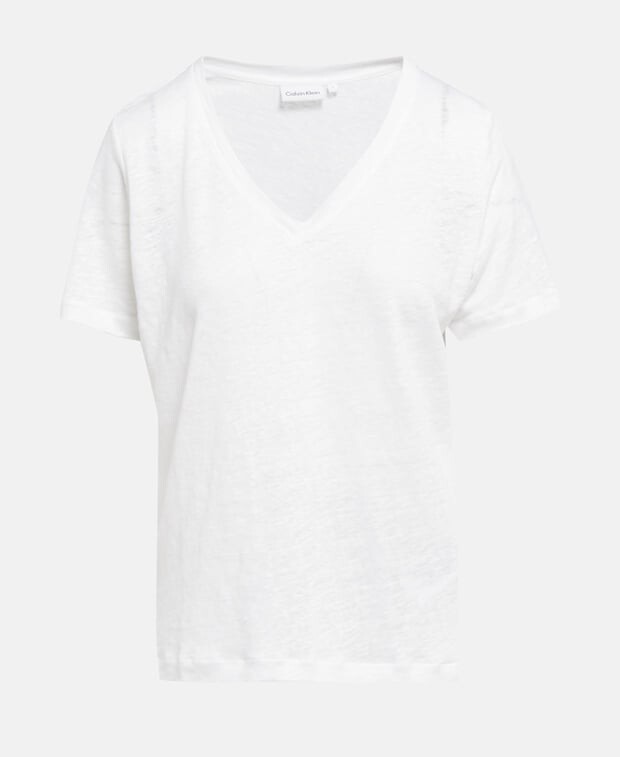 

Льняной лонгслив Calvin Klein, белый