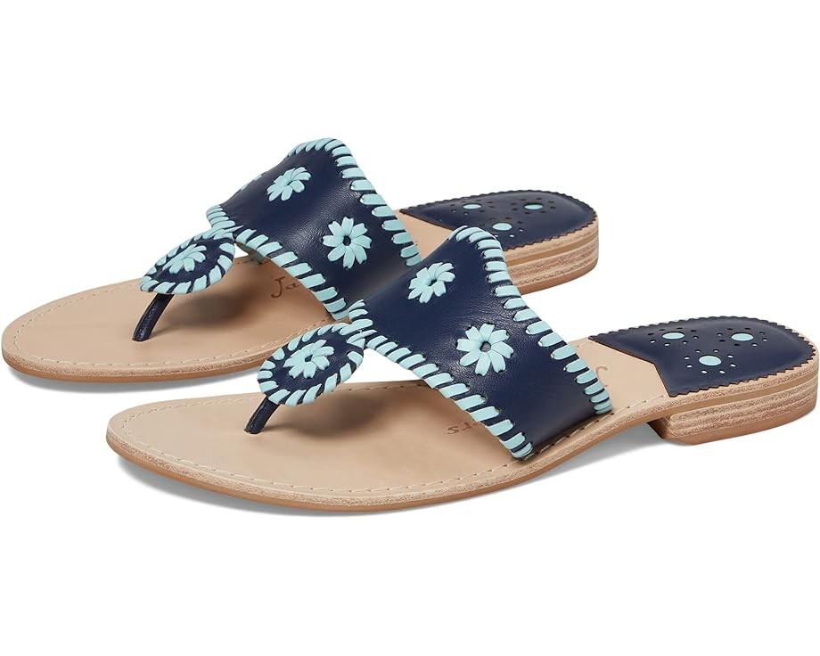 

Сандалии Jack Rogers Jacks Flat Sandal, цвет Midnight/Turquoise Nappa