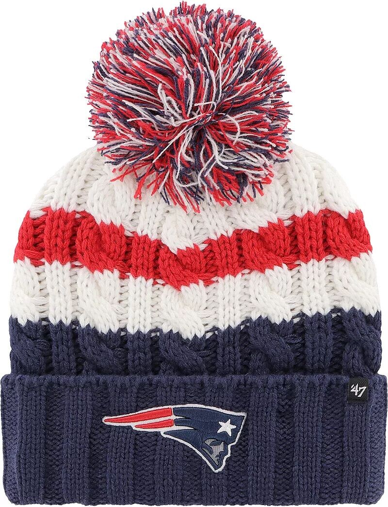 

Белая вязаная шапка женская New England Patriots '47 Ashfield