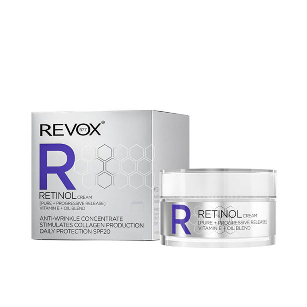 Крем против морщин Retinol daily protection cream spf20 Revox, 50 мл омолаживающая сыворотка tree to tub против морщин с ретинолом и витамином c для чувствительной кожи 30 мл