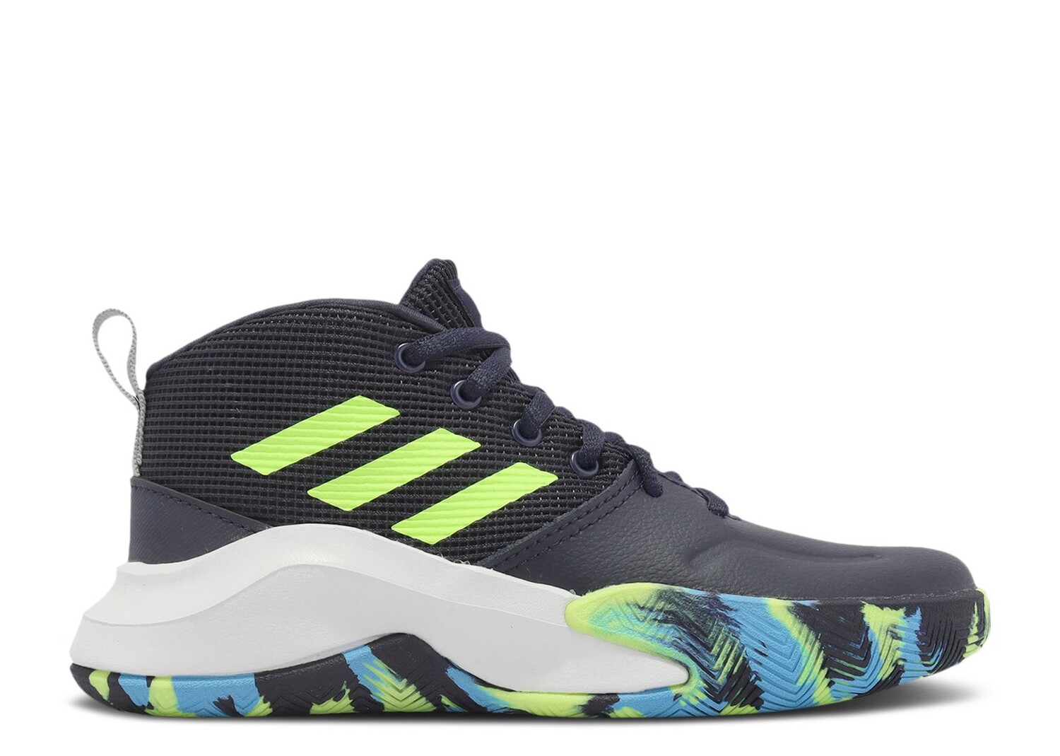

Кроссовки adidas Own The Game J Wide 'Legend Ink Signal Green', синий