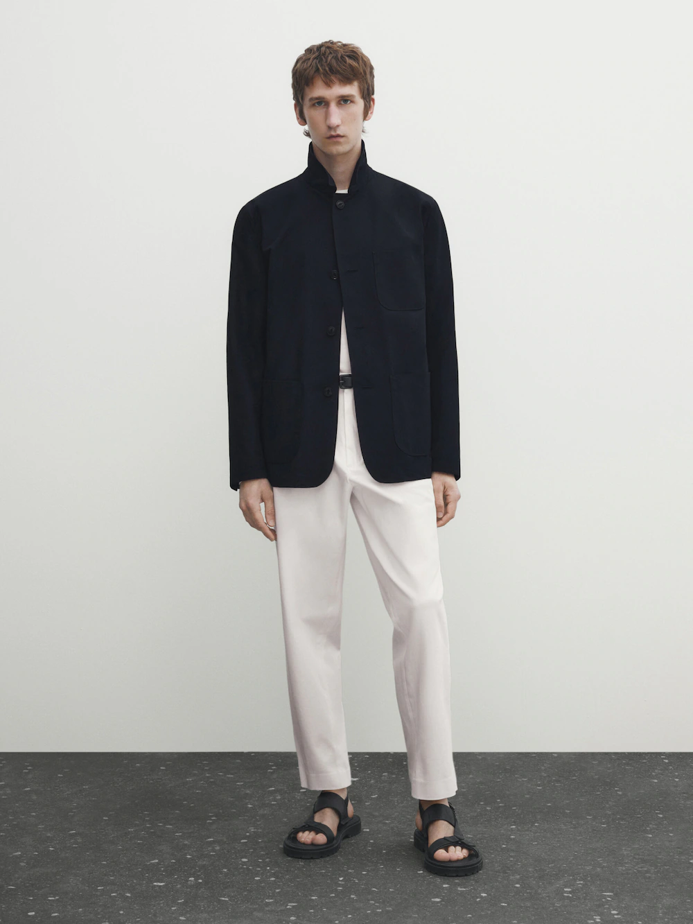 

Куртка-рубашка Massimo Dutti Technical, темно-синий