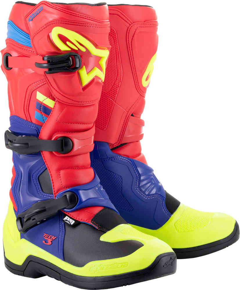 Ботинки для мотокросса Tech 3 Alpinestars, красно синий специальные ботинки для мотокросса mo tech stylmartin