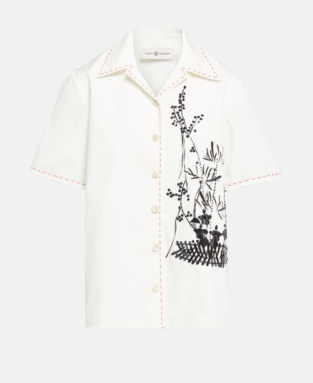 

Блузка для отдыха Tory Burch, цвет Oatmeal