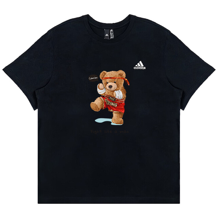 

Футболка унисекс черная Adidas, черный
