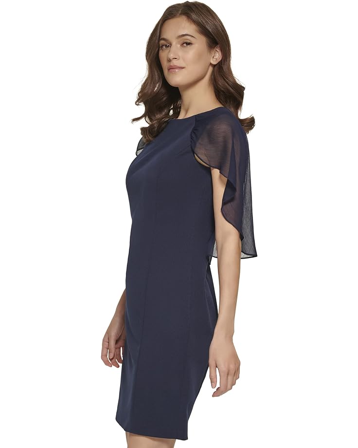 цена Платье DKNY Sleeveless Combo Cape Dress, цвет Midnight Navy
