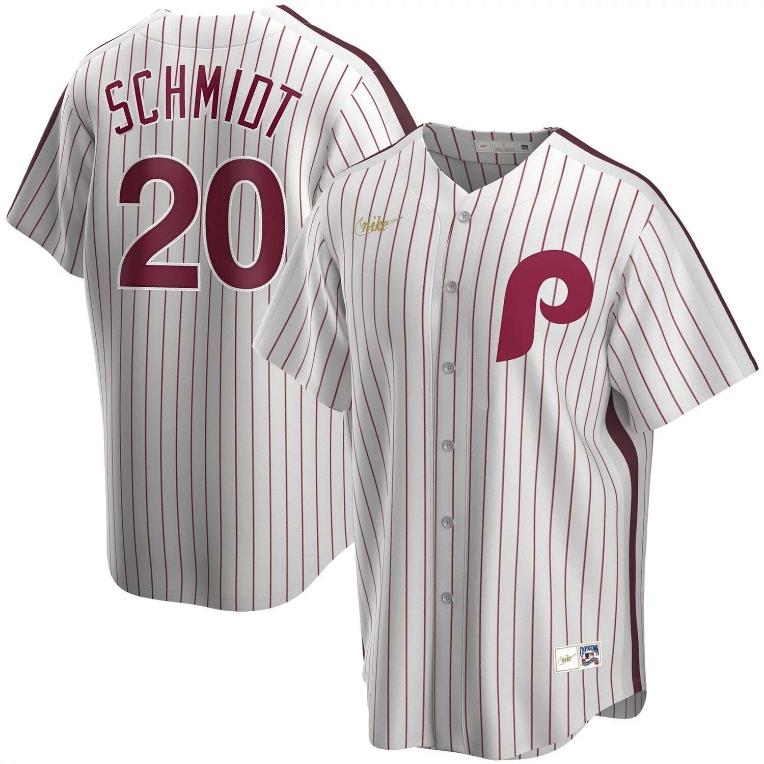 

Мужская белая майка игрока Mike Schmidt Philadelphia Phillies Home Cooperstown Collection Nike