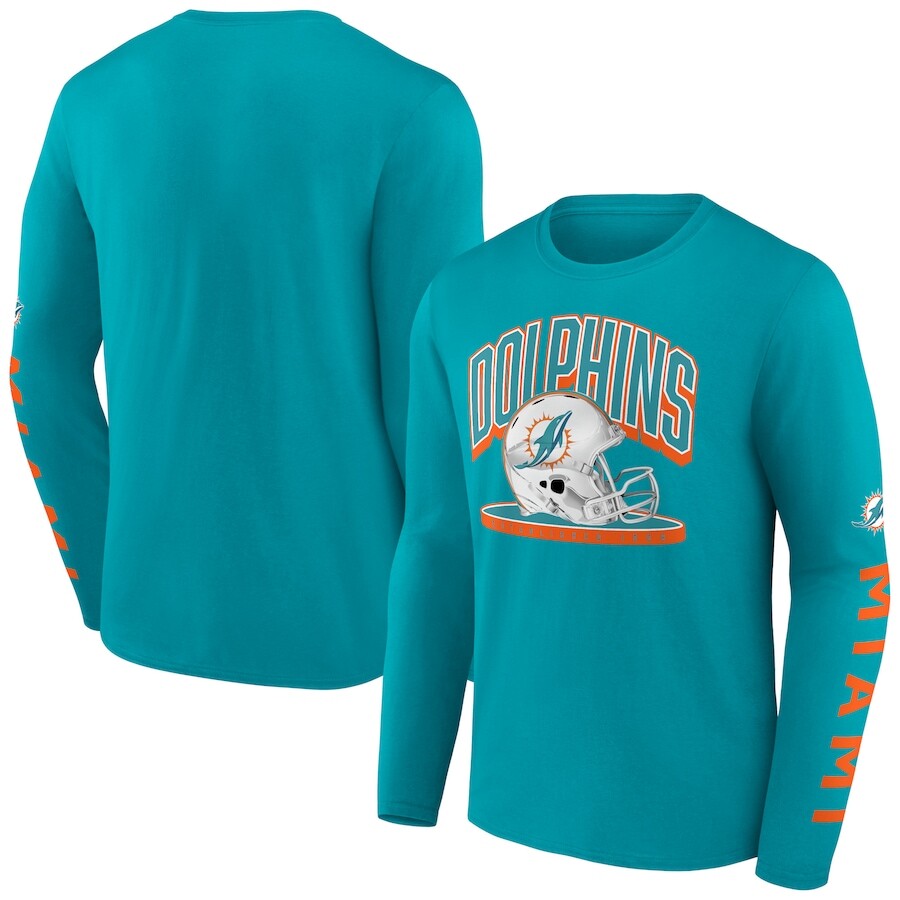 

Футболка с длинным рукавом Fanatics Branded Miami Dolphins, аква
