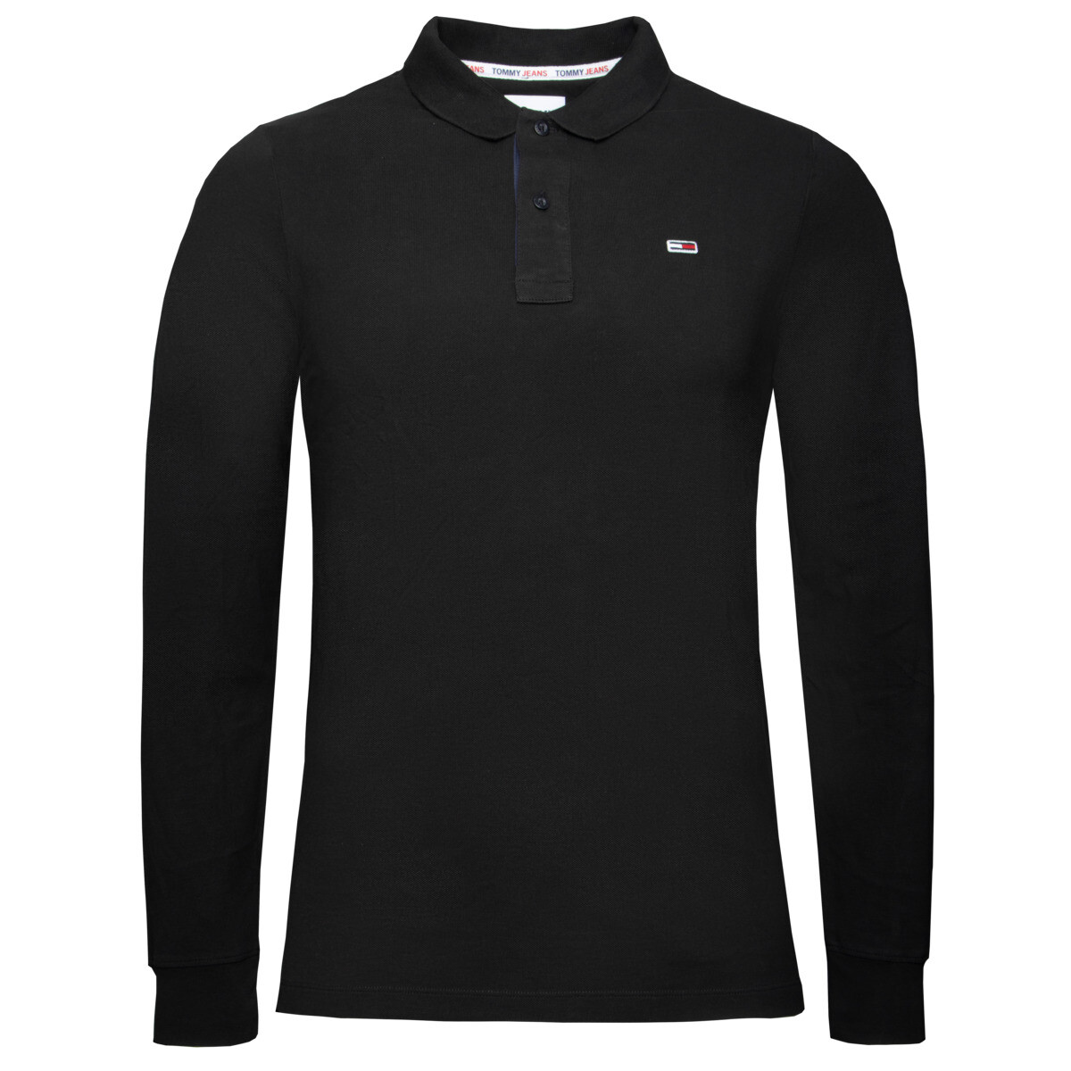 

Поло Tommy Hilfiger Tommy Jeans Slim Solid Ls, черный