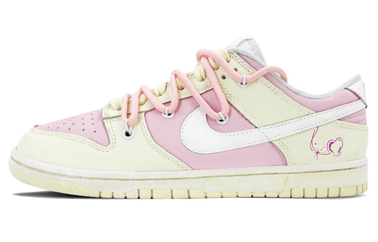 

Кроссовки Nike Dunk Skateboarding Shoes Women's Low-top Powder/rice, розовый