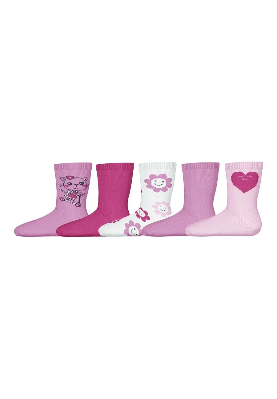 

Носки NAME IT Socks VINNI, цвет Pink/Dark pink/White