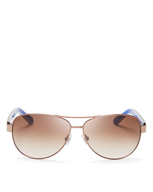 Солнцезащитные очки-авиаторы Dalia, 58 мм kate spade new york, цвет Gold