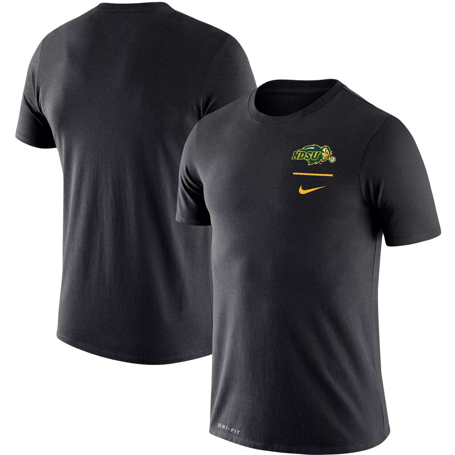 

Мужская черная футболка Nike NDSU Bison Logo Stack Legend Performance, Черный