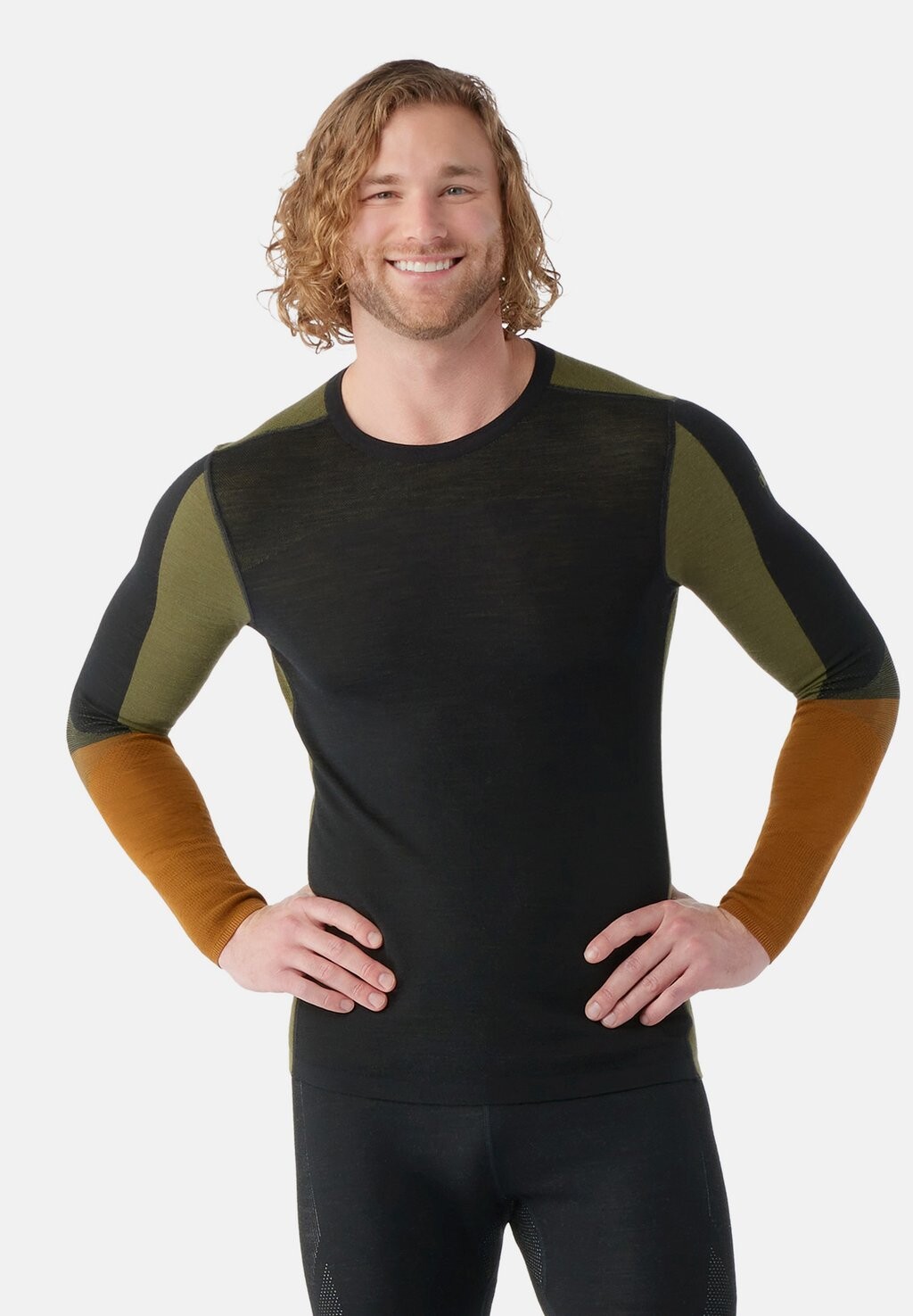 

Майка INTRAKNIT THERMAL MERINO BASE LAYER COLORBLOCK Smartwool, черный зимний мох