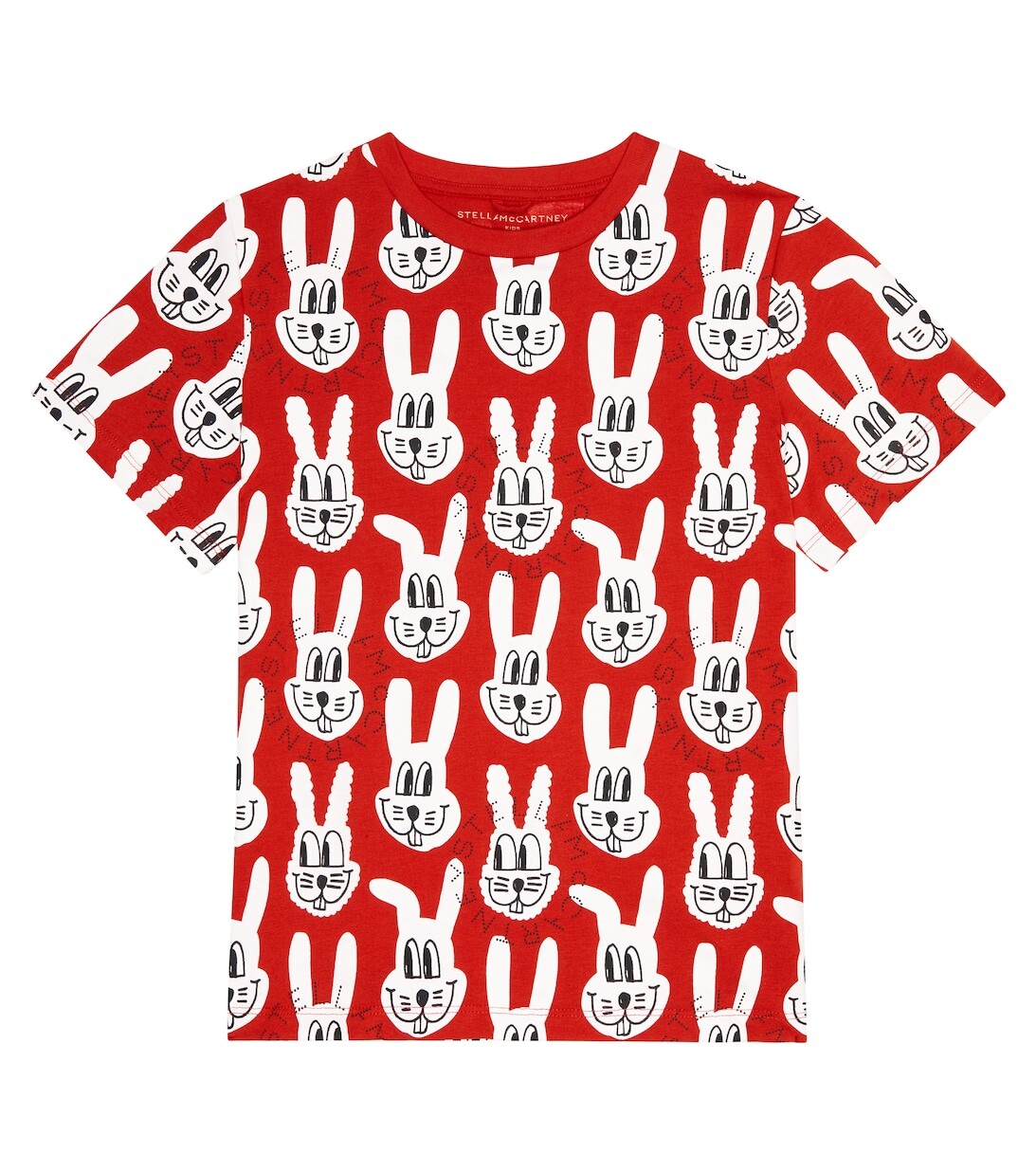 

Футболка из хлопкового джерси с принтом Stella McCartney Kids, красный
