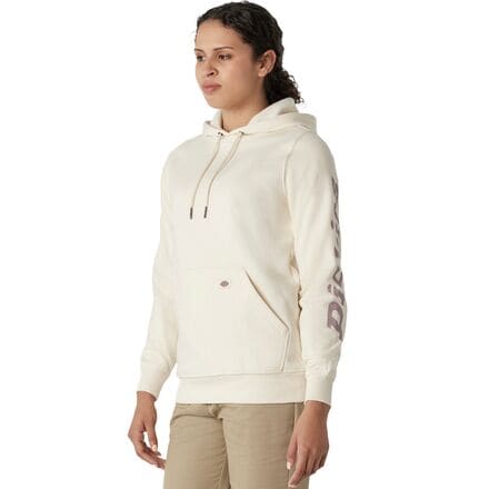 Тяжелый пуловер с логотипом на рукавах женский Dickies, белый