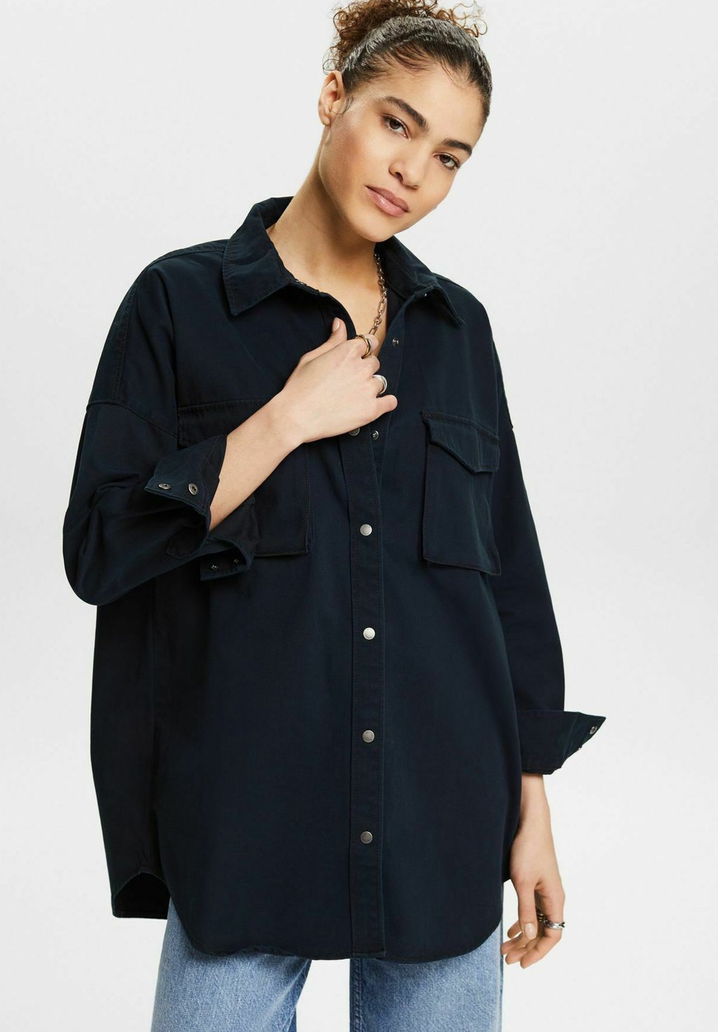 Блузка-рубашка Esprit, цвет black