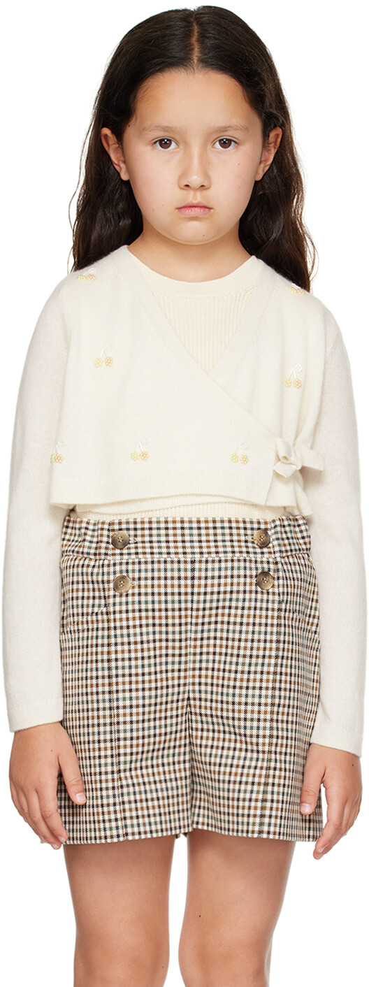 

Кардиган Bonpoint Kids Off-White Argil