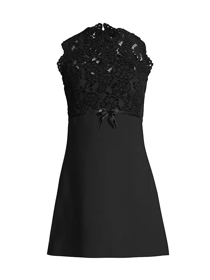 Мини-платье Kiersten с кружевом и бантом Likely, черный