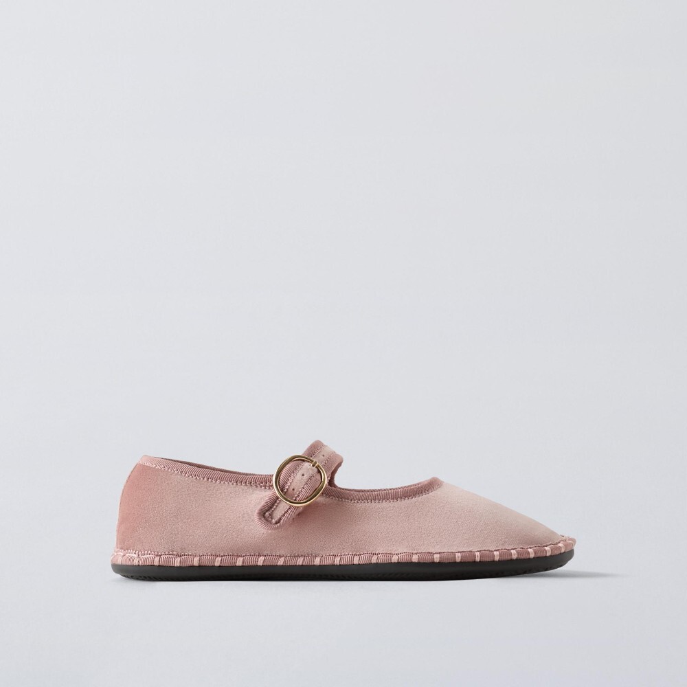 Балетки Zara Velvet, розовый