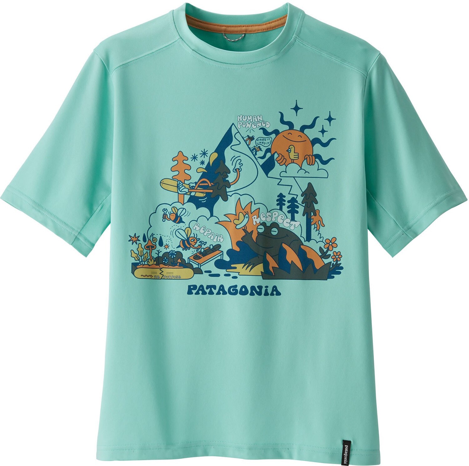 

Хлопковая футболка с рисунком – для мальчиков Patagonia, синий