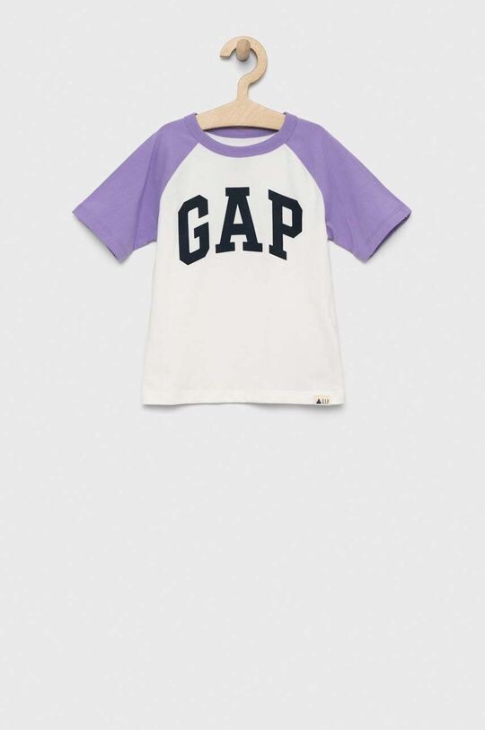 

Детская хлопковая футболка GAP, фиолетовый